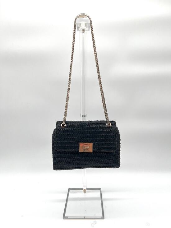 Dune London Handbags - DUNE LONDON Woven Straw, Chain Link Bag